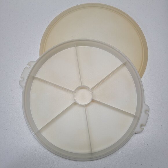 Tupperware 405 Large Round Snack Server Lid Vintage 12 Inch - Picture 1 of 8